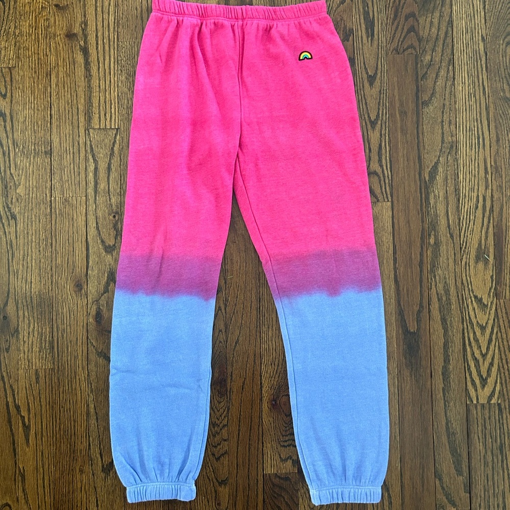NWT Spiritual Gangster Pink and Blue Ombre Sweatpants (size 12)